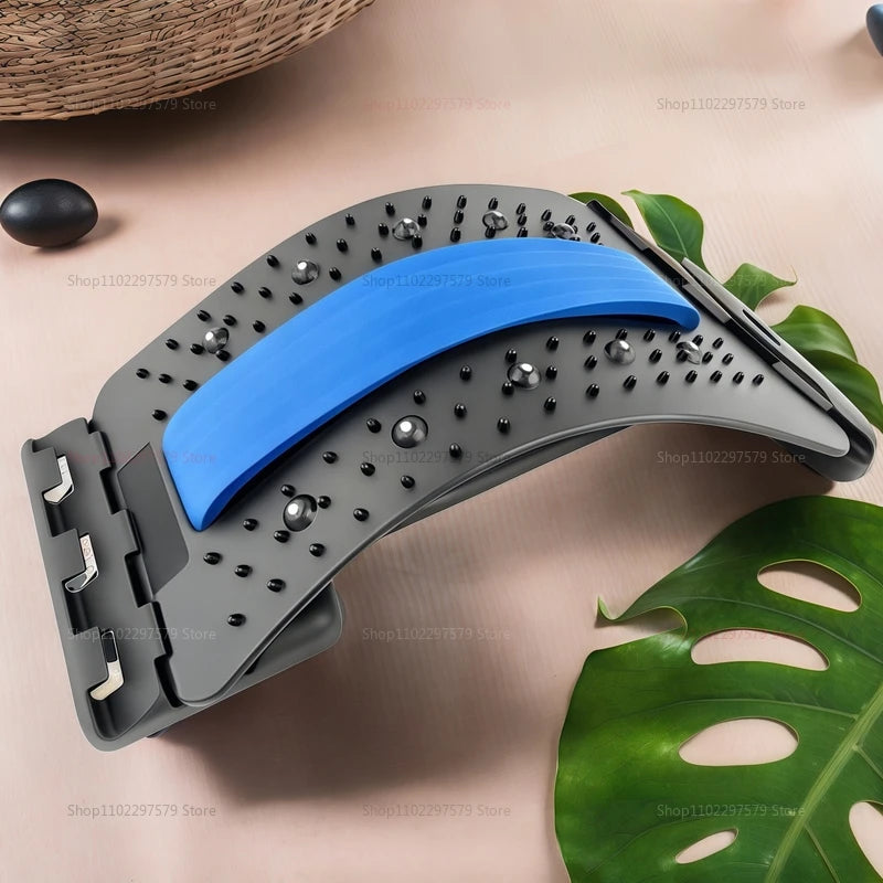 Lumbar Back Stretcher Multi-Level Adjustable Massager Waist Neck Fitness Lumbar Cervical Spine Cervical Spine Support Massager My Store