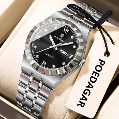 POEDAGAR Luxury Original Ladies Watch Luminous Waterproof Week Date Woman Wristwatch Stainless Steel Women Quartz Watches Female My Store