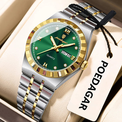 POEDAGAR Luxury Original Ladies Watch Luminous Waterproof Week Date Woman Wristwatch Stainless Steel Women Quartz Watches Female My Store