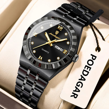 POEDAGAR Luxury Original Ladies Watch Luminous Waterproof Week Date Woman Wristwatch Stainless Steel Women Quartz Watches Female My Store