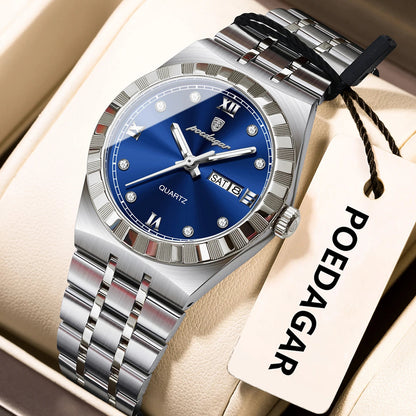 POEDAGAR Luxury Original Ladies Watch Luminous Waterproof Week Date Woman Wristwatch Stainless Steel Women Quartz Watches Female My Store