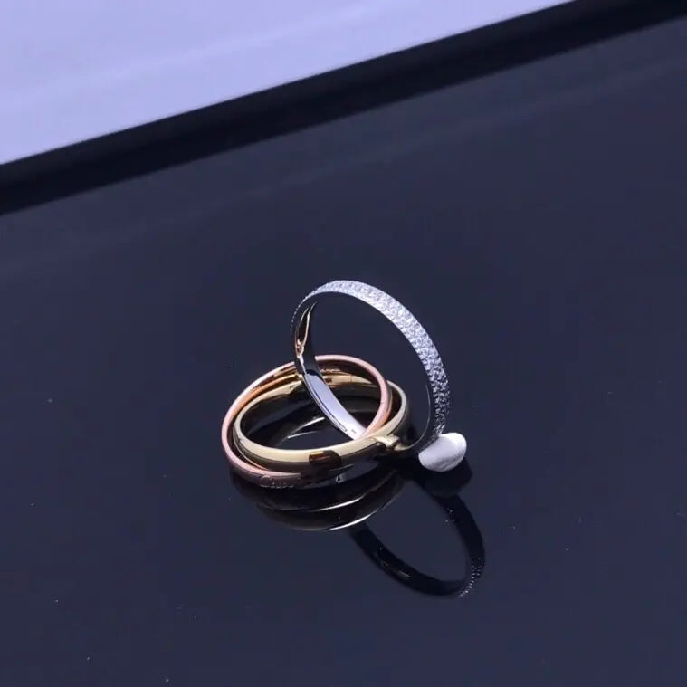 Diamond Couple Design Trend Cross Three Rings in 3 Colors My Store