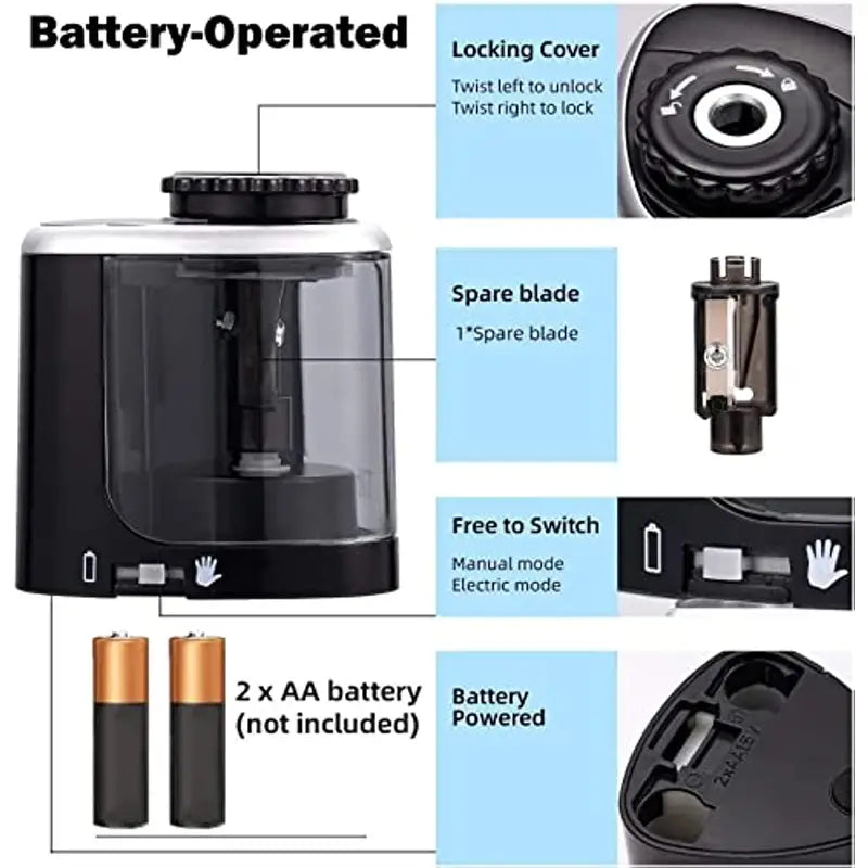 Portable Electric Pencil Sharpener Discover the most used items